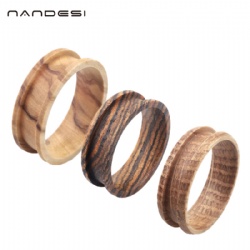 DIY Mens 4-8mm Optional Metal Ring Core Blank for Inlay