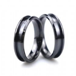 DIY Wedding Band Beveled Edge Polished 4-8mm Optional Black Zirconium Blank Ring for Inlay