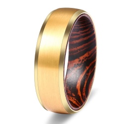 Gold/Silver Matte Tungsten Ring Wedding