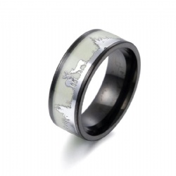 Luminous stainless steel ring