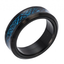 Men's Wedding Bands Fashion Glamour Jewelry Party Gift Stainless Steel Ring Black Ladies