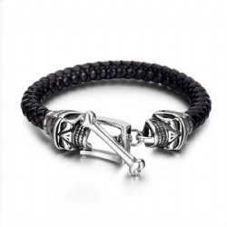 Skull Bracelet 316L Stainless Steel Biker Punk Style Skull Lock Man Bangle