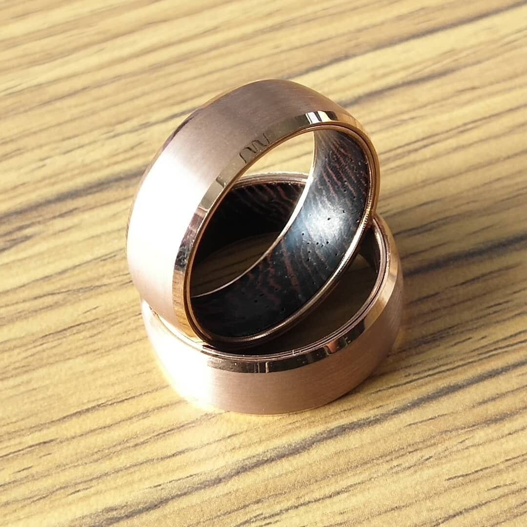 Gold/Silver Matte Tungsten Ring Wedding