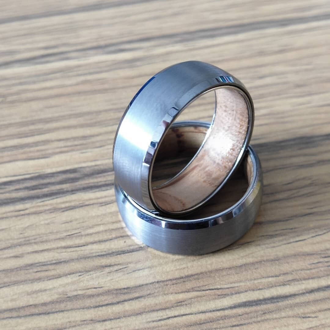 Gold/Silver Matte Tungsten Ring Wedding
