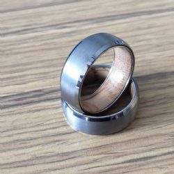 Gold/Silver Matte Tungsten Ring Wedding