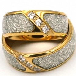 3 stones titanium steel ring gold for men women