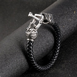 Skull Bracelet 316L Stainless Steel Biker Punk Style Skull Lock Man Bangle